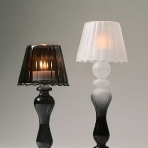 ISO-Anthropologie Hallowewn Glass Lamp Candle Holder